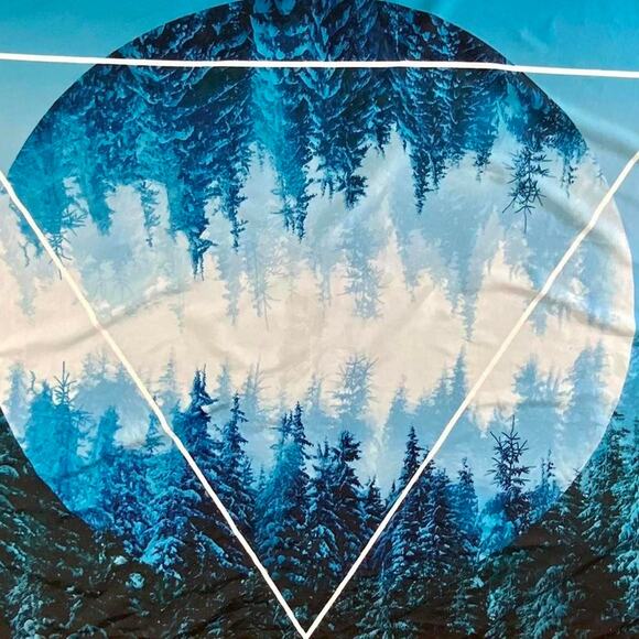 Moon Pine Tree Wall Forest Hanging Tapestry Festival - Picture 2 of 3